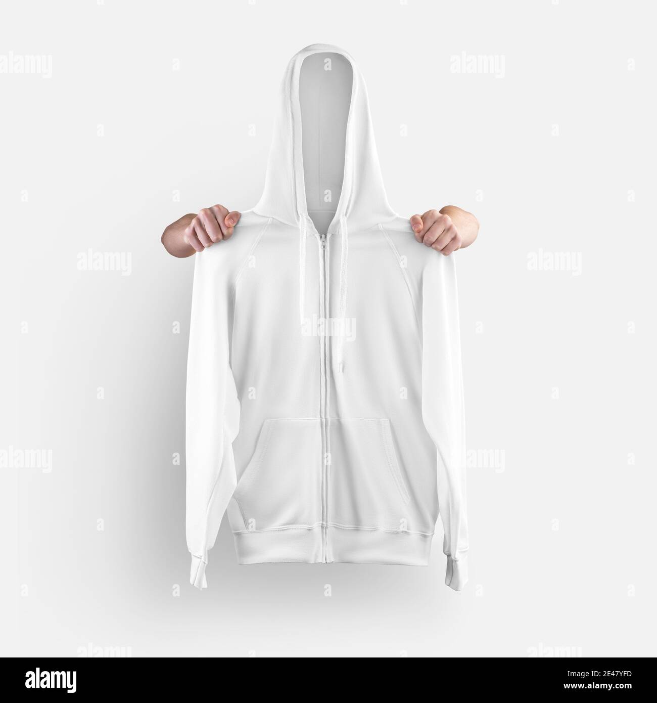 Sudadera blanca con cierre outlet