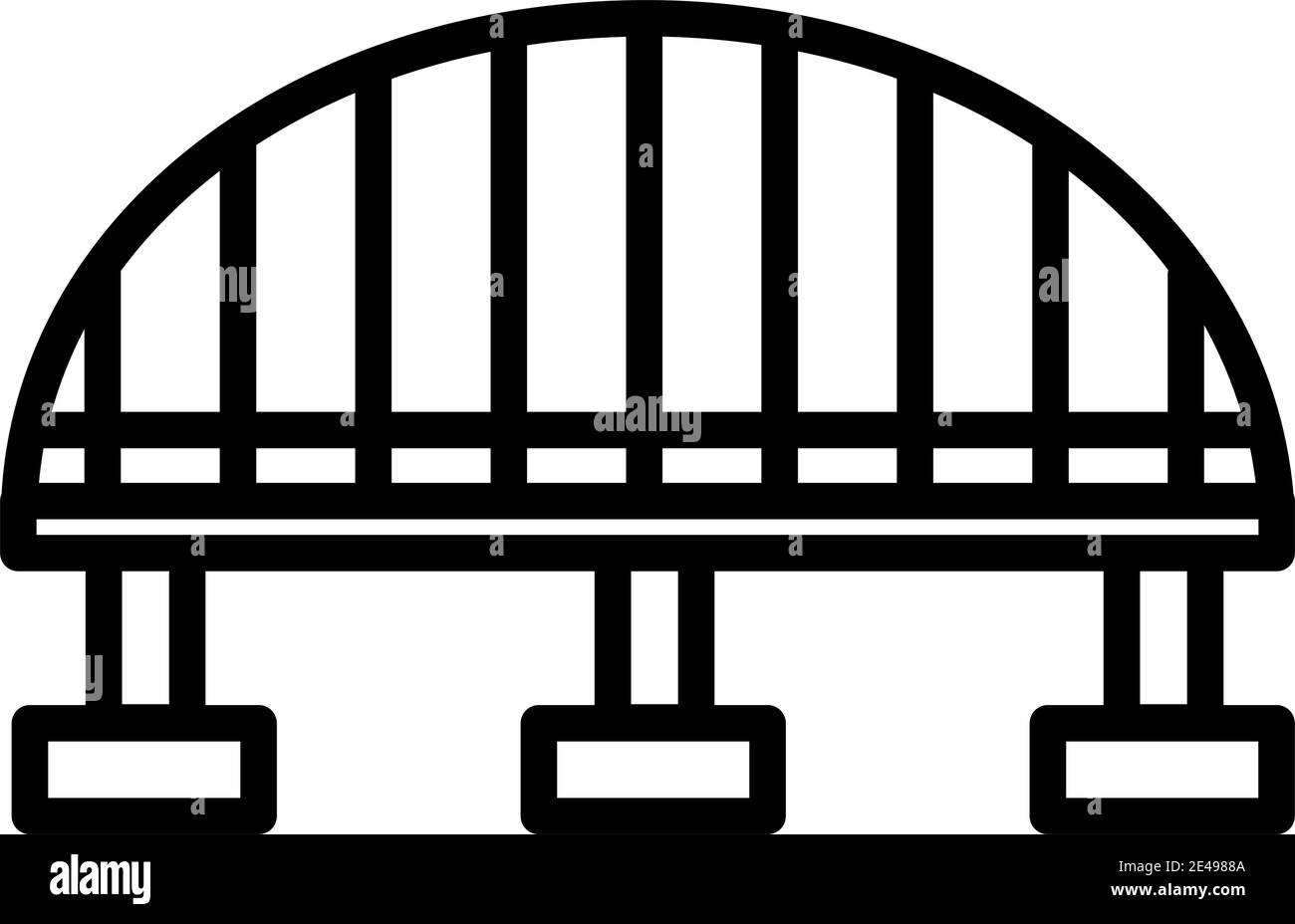 Icono de puente vectorial. Varios puentes, contorno icono. Línea con trazo editable Ilustración del Vector