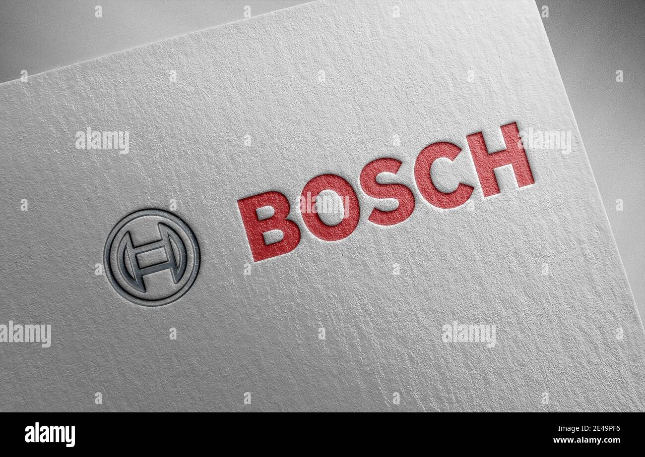 logotipo de bosch en papel Foto de stock