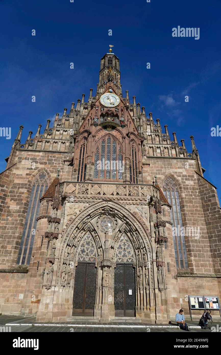 Deutschland, Bayern, Mittelfranken, Núremberg, Frauenkirche Foto de stock