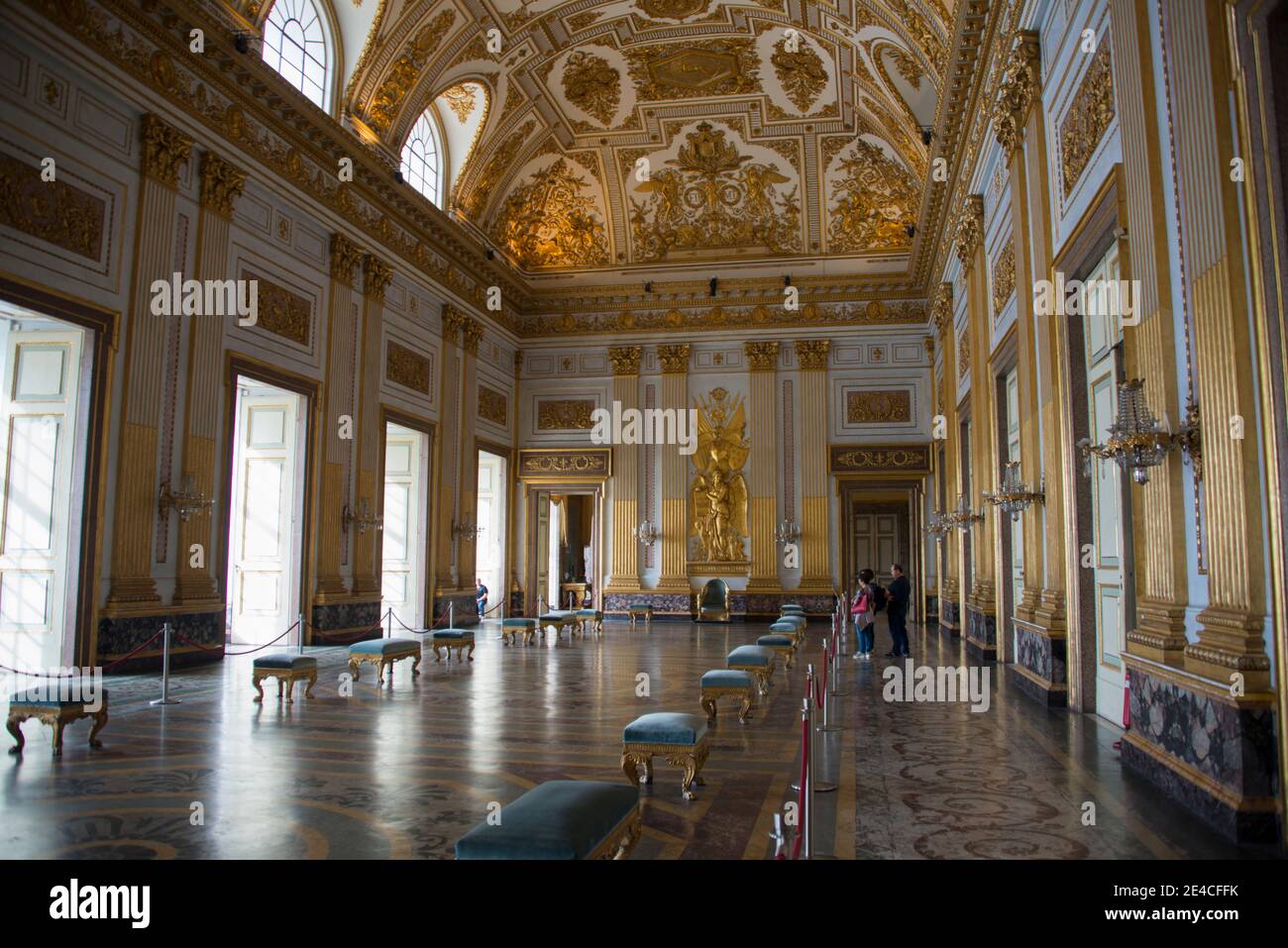 Palacio Real de Caserta, interiores Foto de stock