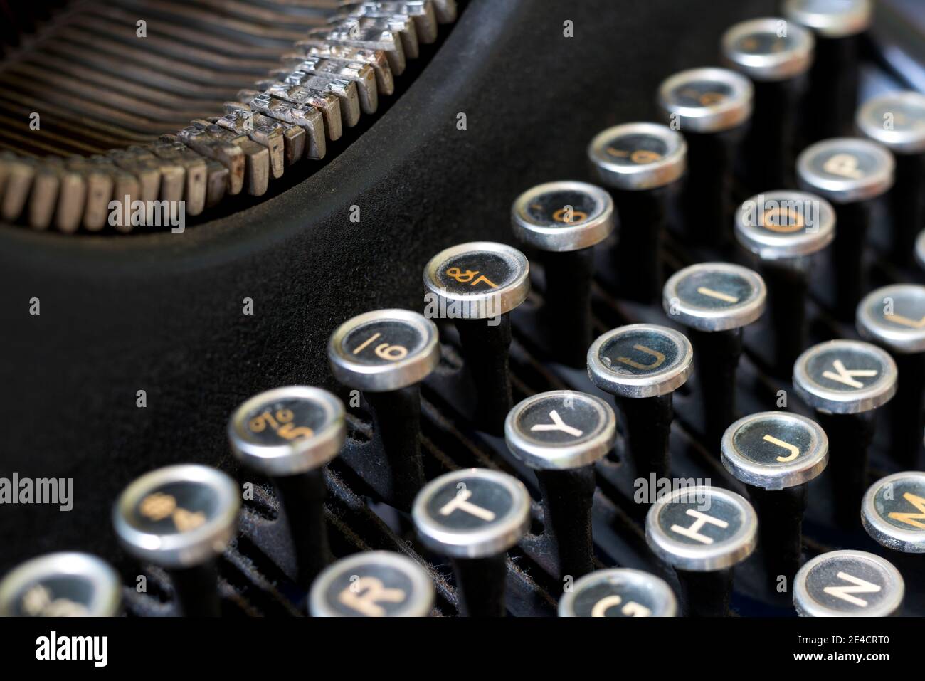 Teclas de máquina de escribir vintage (teclado en inglés Fotografía de stock  - Alamy