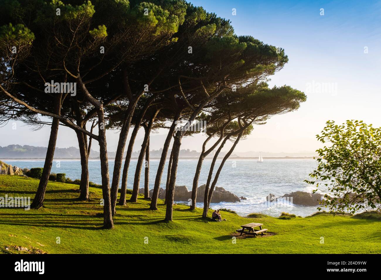 Jardines de la Península de la Magdalena. Santander, Mar Cantábrico, Cantabria, Norte de España, Europa Foto de stock