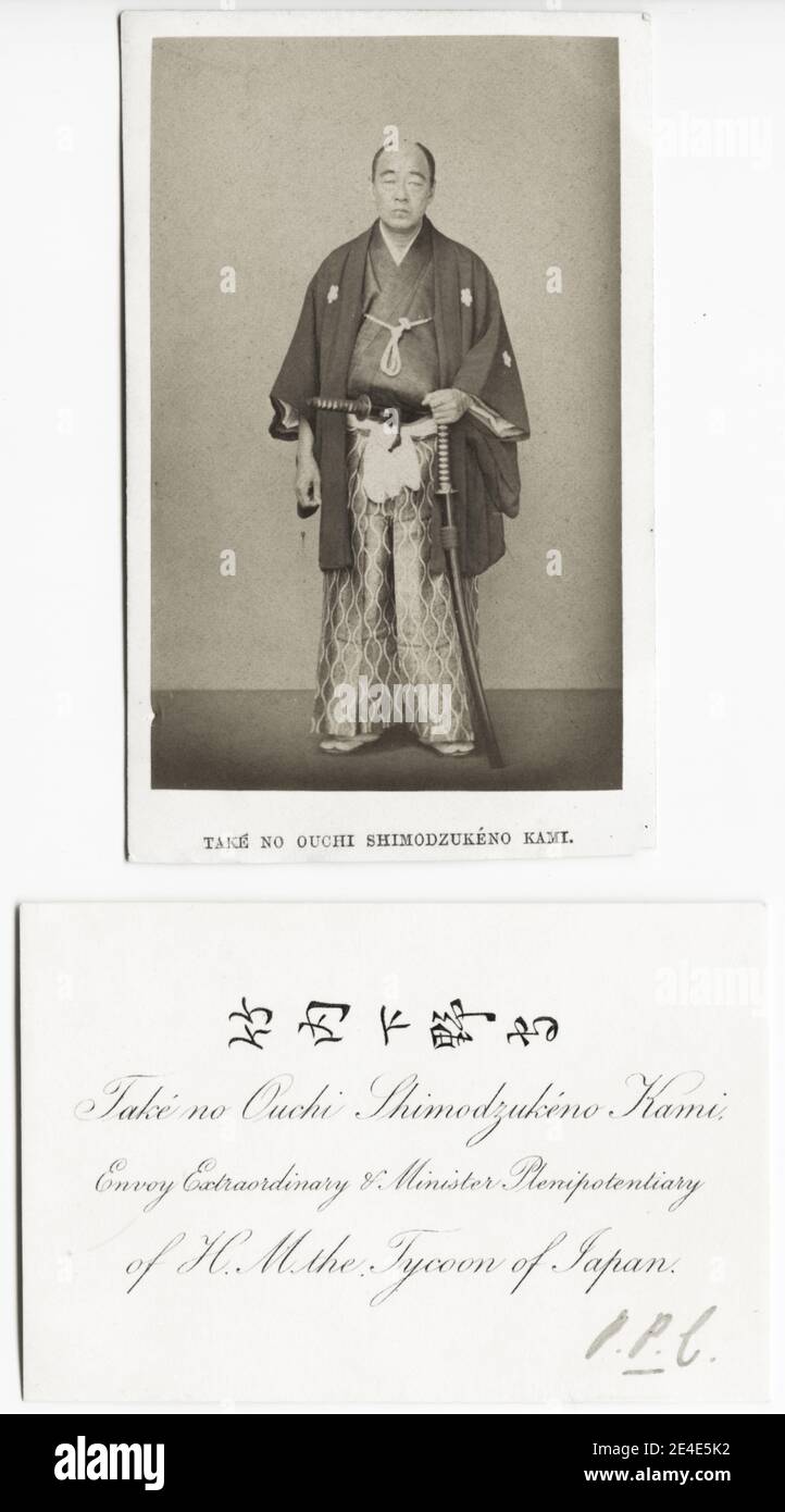 Fotografía del siglo XIX: Takenouchi Shimodzukino Kami, Enviado y  Plenipotenciario a H.M. el Tycoon de Japón. Misión diplomática japonesa en  Europa, 1862 Fotografía de stock - Alamy