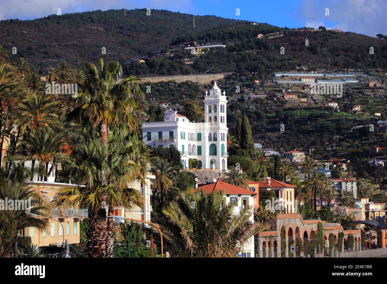 Villa Garnier a Bordighera - Imperia - Italia Foto de stock