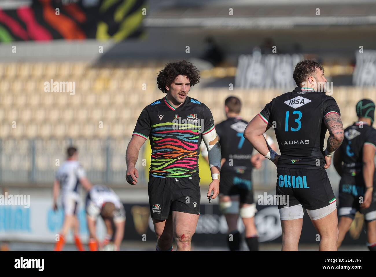 Parma, Italia. 23 de enero de 2021. Parma, Italia, Estadio Lanfranchi, 23 de enero de 2021, Tommaso Boni (Zebre Rugby) durante Zebre Rugby vs Edimburgo - Rugby Guinness Pro 14 partido crédito: Massimiliano Carnabuci/LPS/ZUMA Wire/Alamy Live News Foto de stock