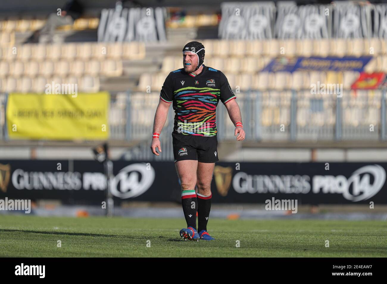 Parma, Italia. 23 de enero de 2021. Parma, Italia, Estadio Lanfranchi, 23 de enero de 2021, Luca Bigi (Zebre Rugby) durante el encuentro Zebre Rugby vs Edimburgo - Rugby Guinness Pro 14 crédito: Massimiliano Carnabuci/LPS/ZUMA Wire/Alamy Live News Foto de stock