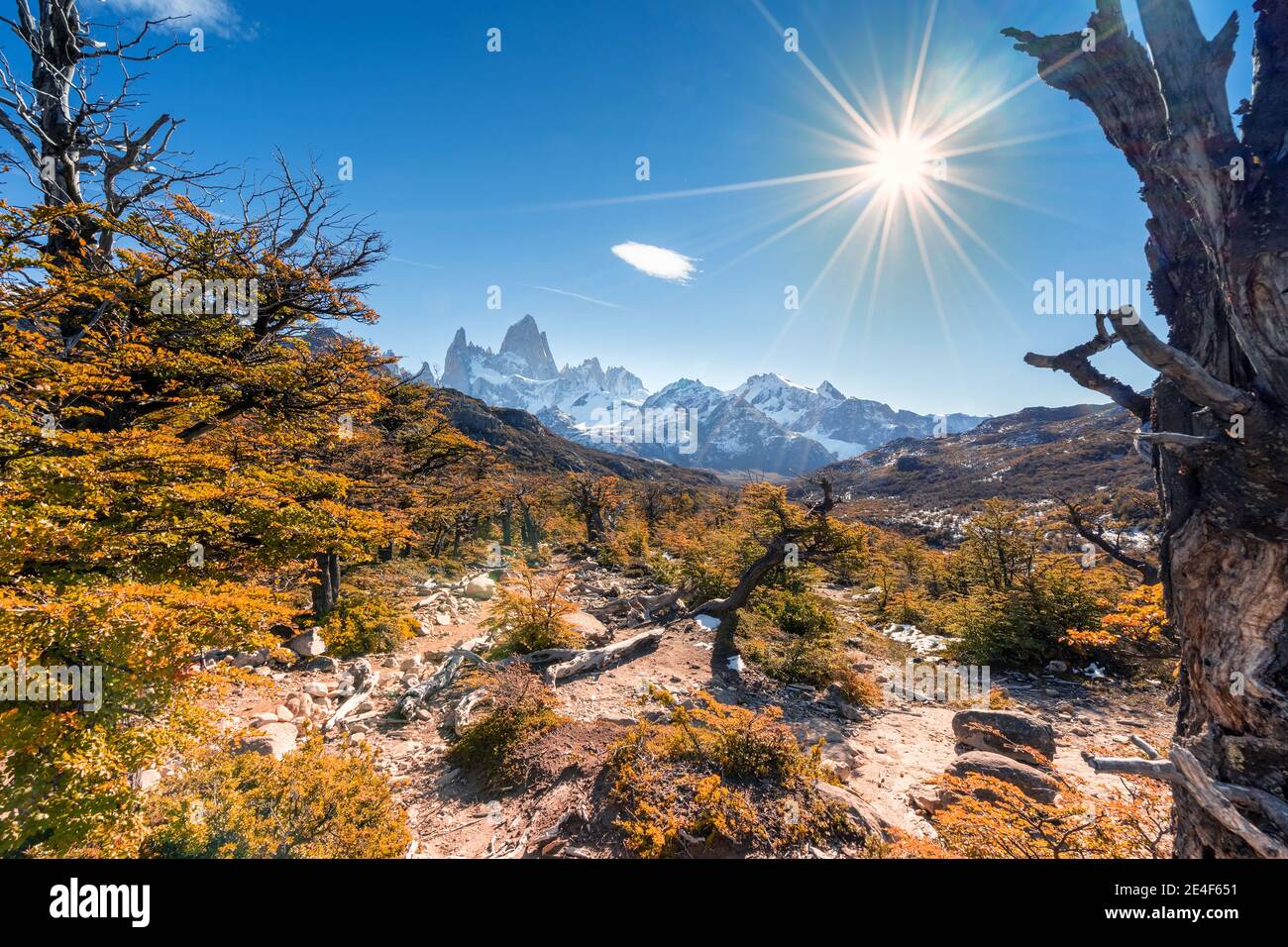 Monte Fitz Roy en el Parque Nacional Los Glaciares, El Chalten