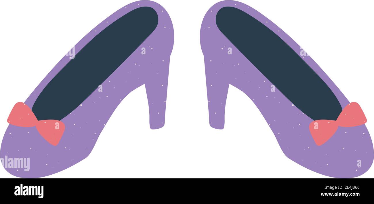 mujer tacones zapatos icono de moda en dibujos animados estilo vector  ilustración Imagen Vector de stock - Alamy