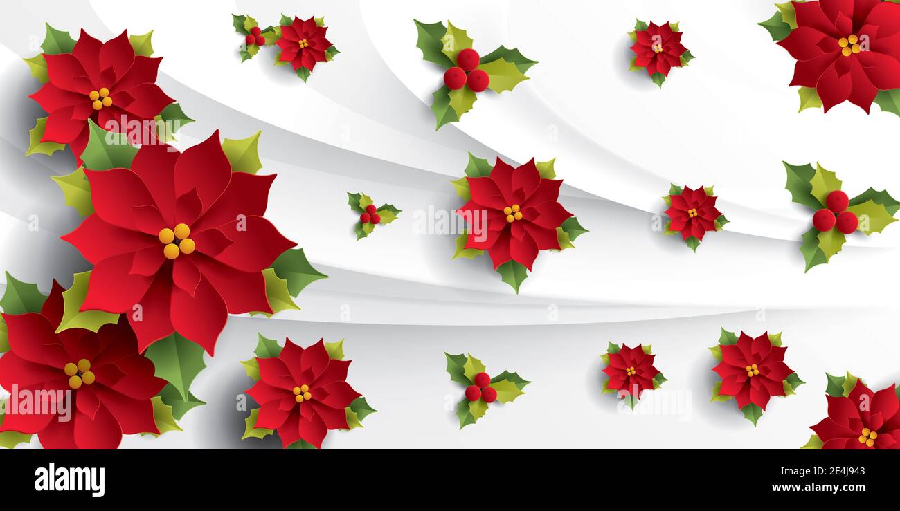 Papel pintado flores de Navidad Fotografía de stock - Alamy