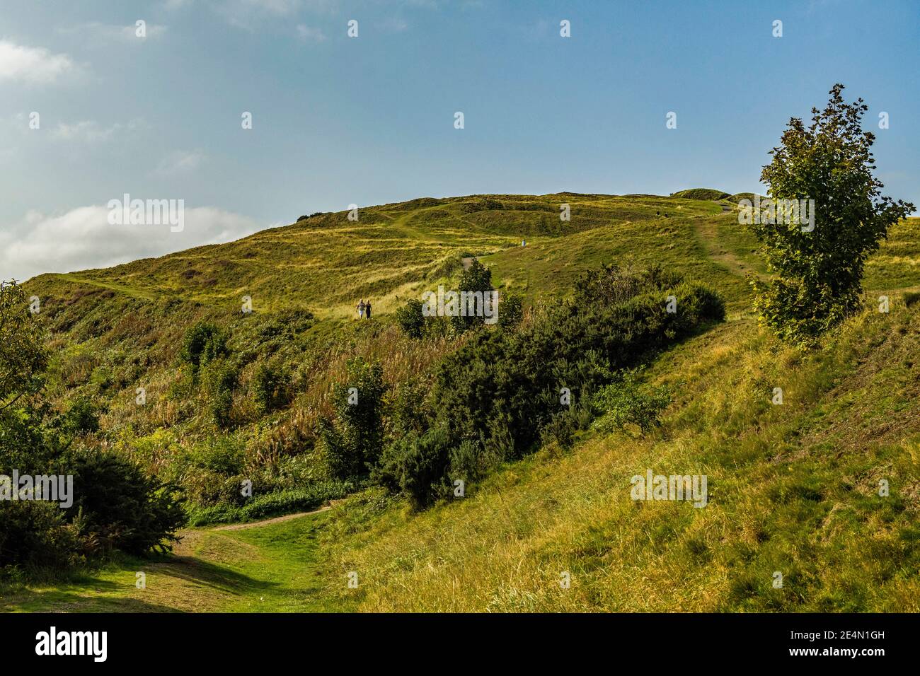 British Camp, una Hillfort Edad de Hierro, en lo alto de las colinas Malvern, compartido entre Herefordshire, Worcestershire y Gloucestershire. Foto de stock