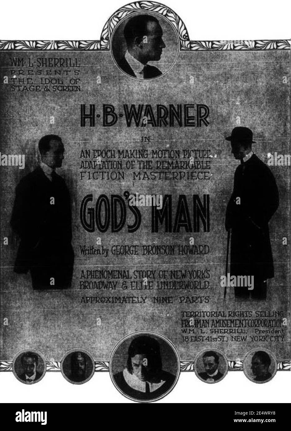 Anuncio para la película de drama estadounidense Dios's Man (1917) con H.B.  Warner, en la página 22 de la variedad 6 de abril de 1917 Fotografía de  stock - Alamy