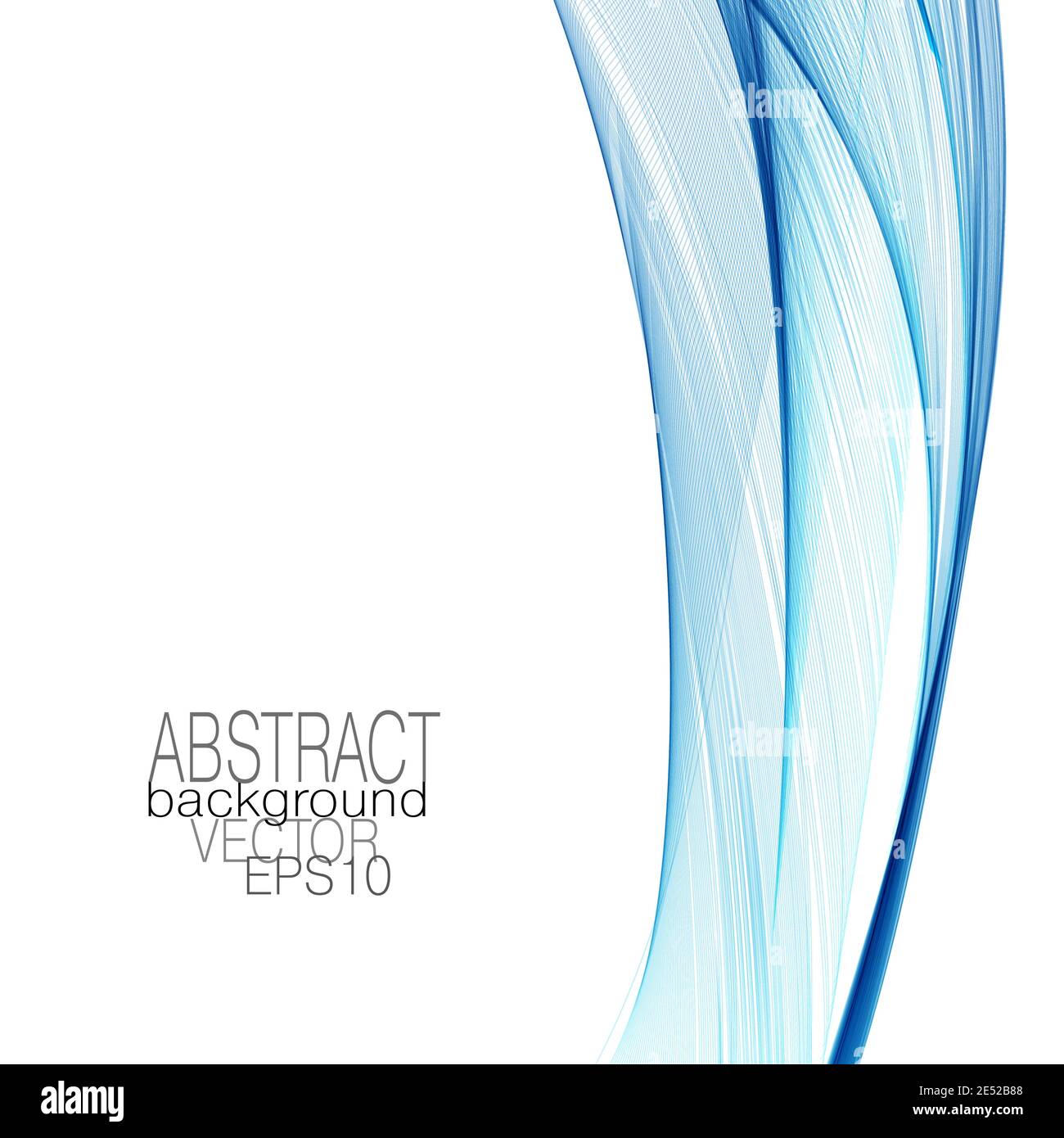 Diseño impresionante con velo azul brillante. Elemento de diseño abstracto. Vector plantilla moderna, fondo de arte lineal. Líneas curvas elegantes. EPS10 Ilustración del Vector