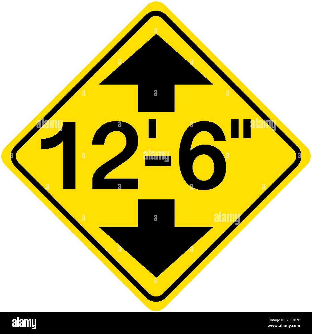 Señal de tráfico de baja altura en la ilustración de fondo blanco