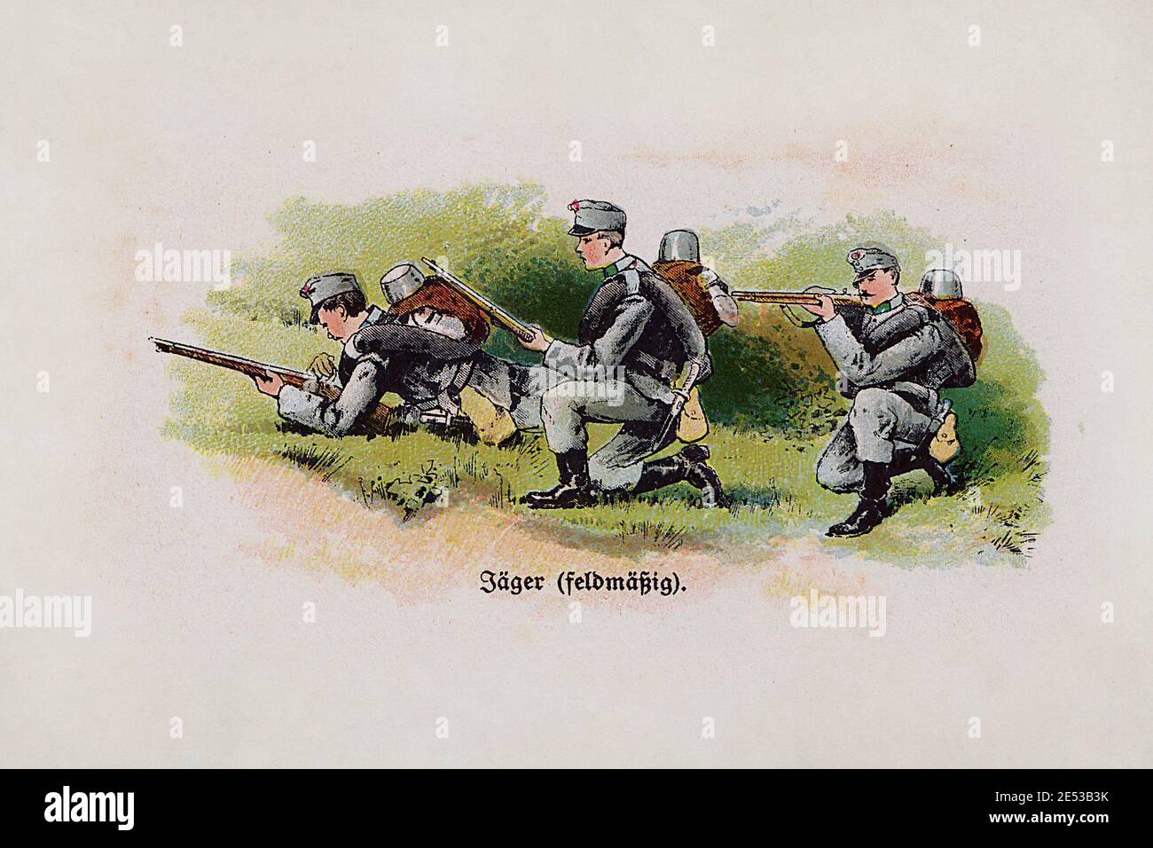 Armee austro-húngaro (Fuerzas Armadas reales e imperiales). Jaegers  austriacos en uniformes de campo. Imperio Austro-Húngaro (Monarquía Dual).  1910 s Fotografía de stock - Alamy