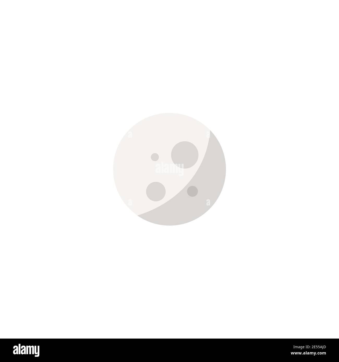 Fase lunar. Luna llena. Icono de color plano. Ilustración de vector