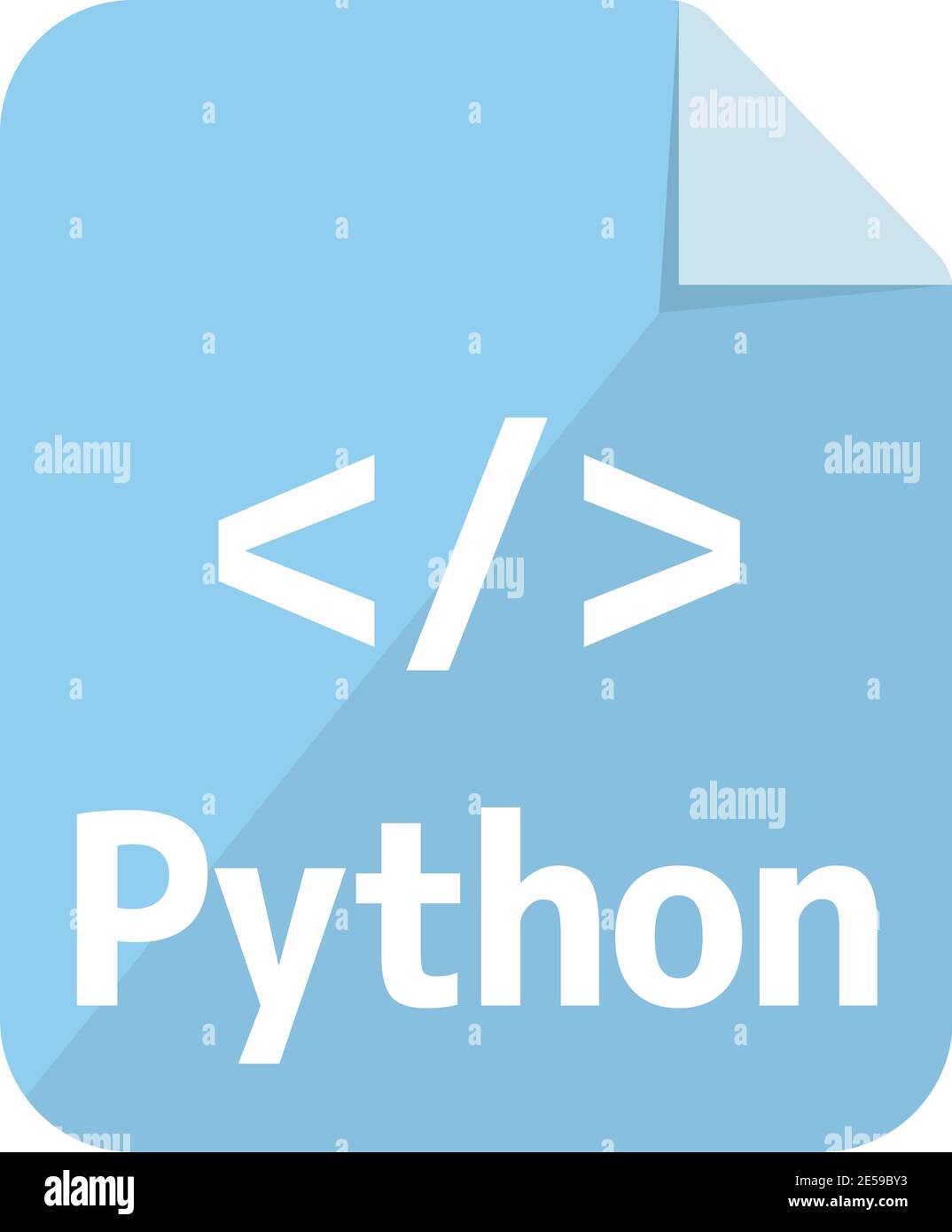 Icono de Python | Ilustración del icono de vector del lenguaje de ...