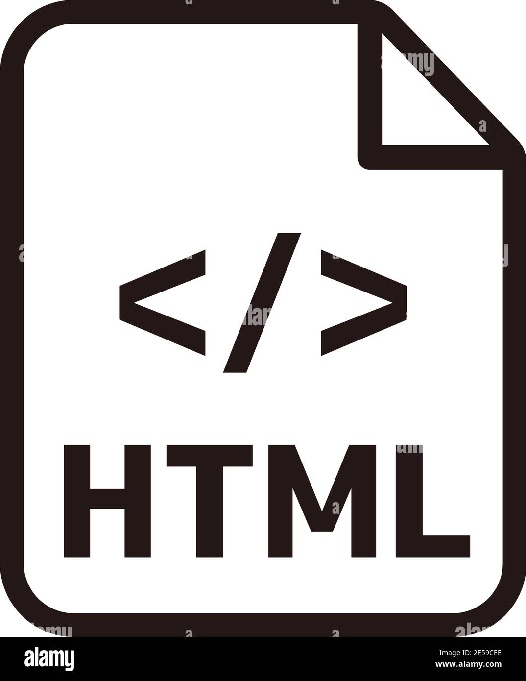 Icono HTML | Ilustración del icono de vector del lenguaje de ...