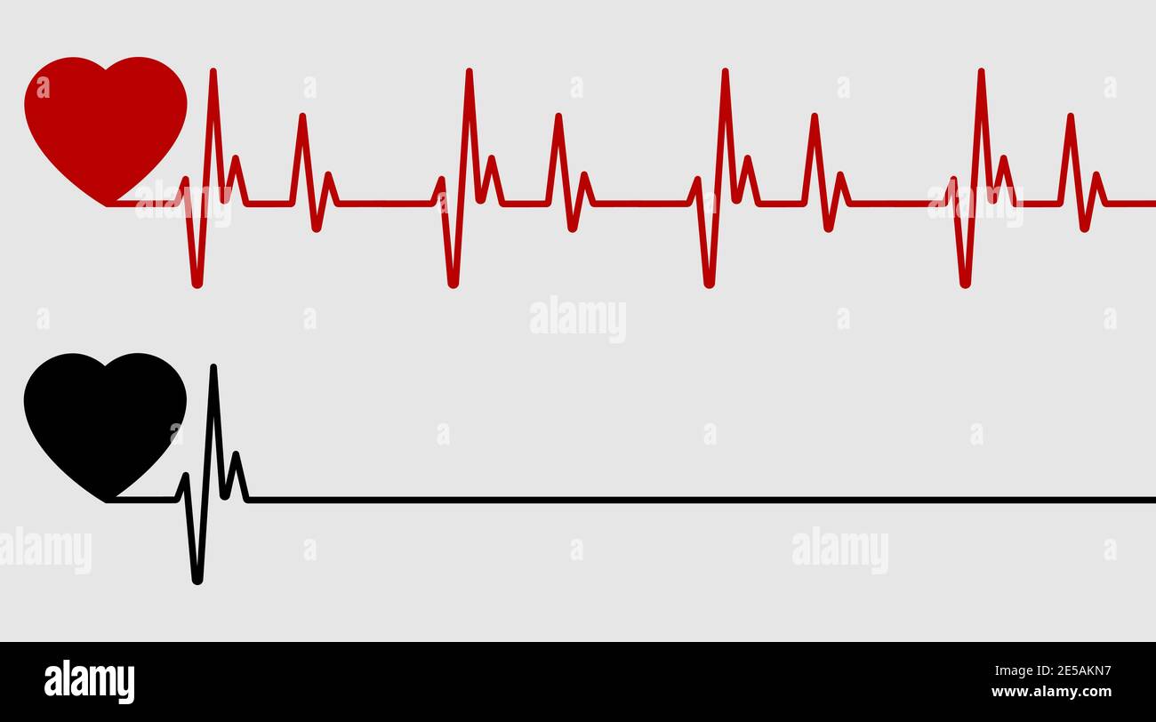 Latido Del Corazón Gif De Línea Plana