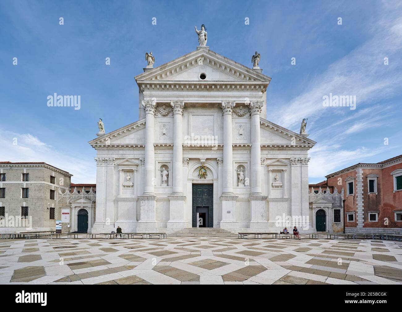 Fachada de Chiesa di San Giorgio Maggiore, Venecia, Véneto, Italia Foto de stock