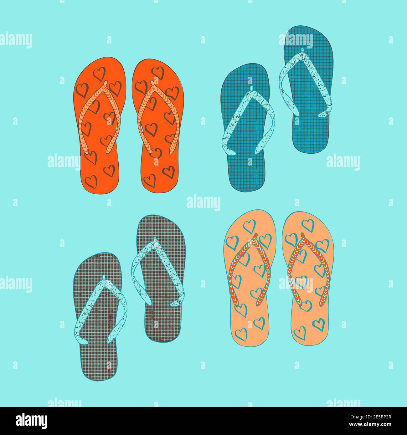 Ilustracion De Chanclas De Dibujos Animados De Colores Elemento Para El Diseno De Verano Vector Imagen Vector De Stock Alamy Ilustracion De Chanclas De Dibujos Animados De Colores Elemento Para El Diseno De Verano Vector Imagen Vector De Stock Alamy