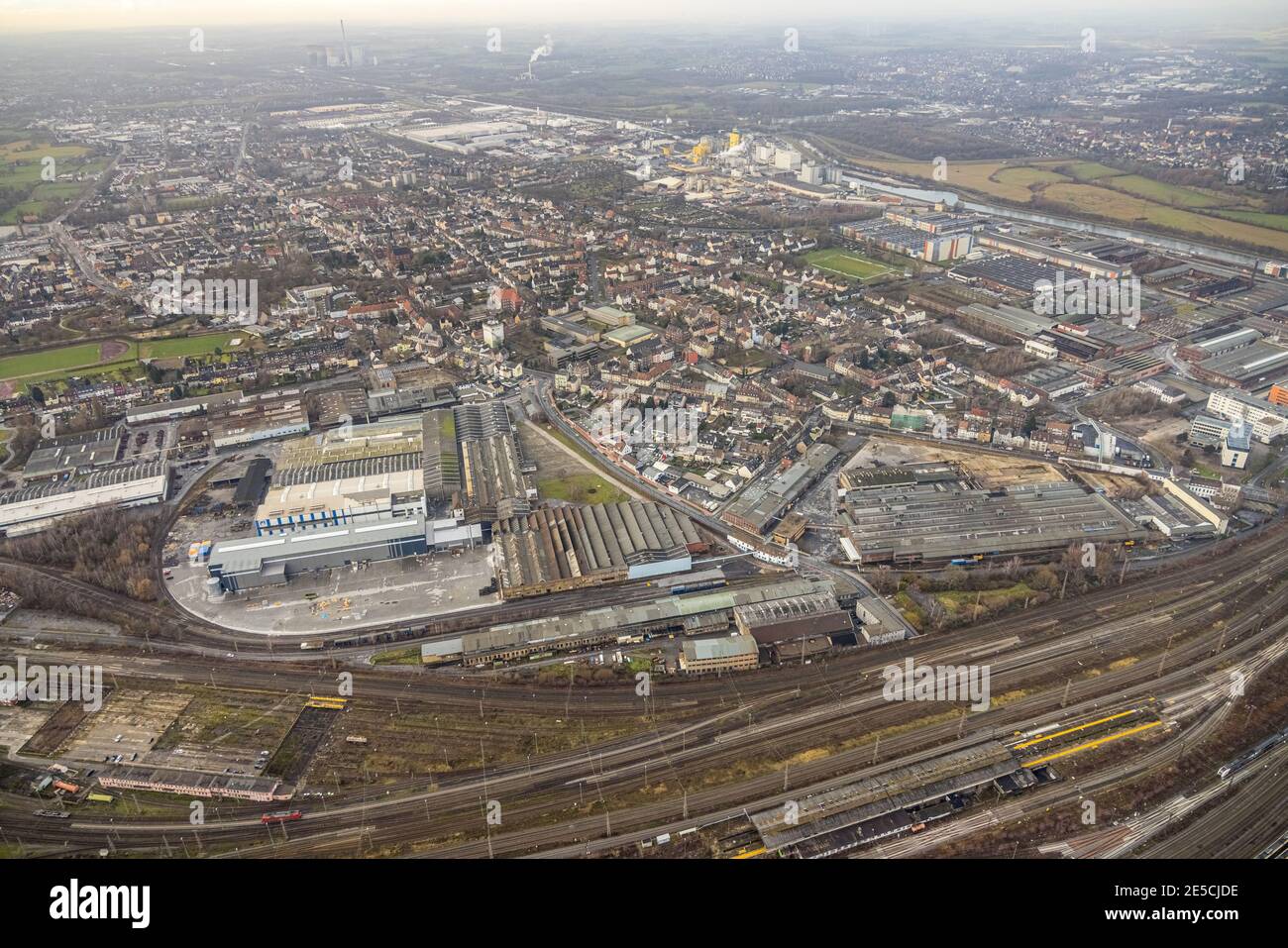 Luftbild Westfälische Drahtindustrie AG en Hamm, Ruhrgebiet, Renania del Norte Westfalia, Alemania Foto de stock