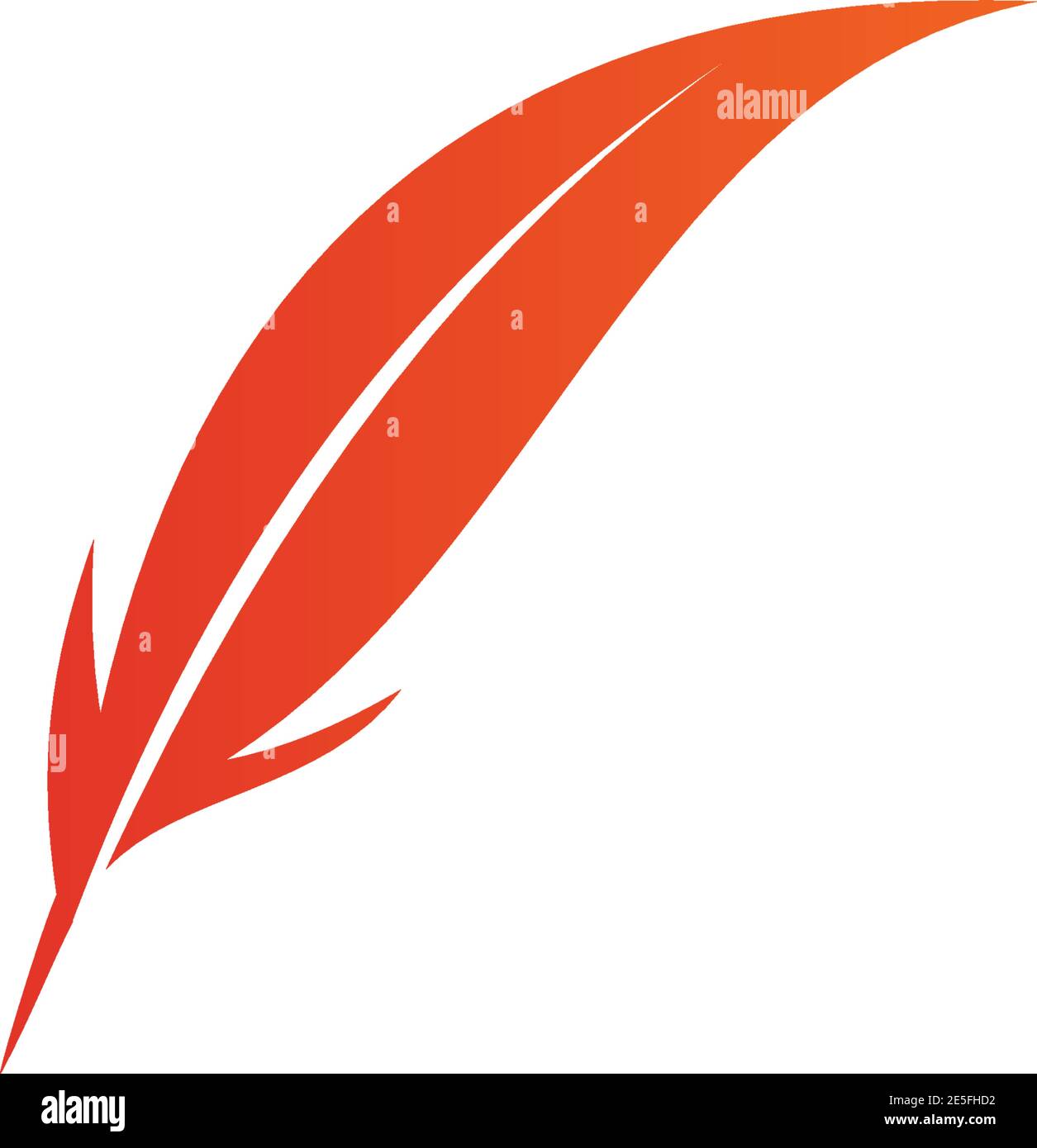 Pluma pluma icono logotipo diseño inspiración vector plantilla Imagen  Vector de stock - Alamy