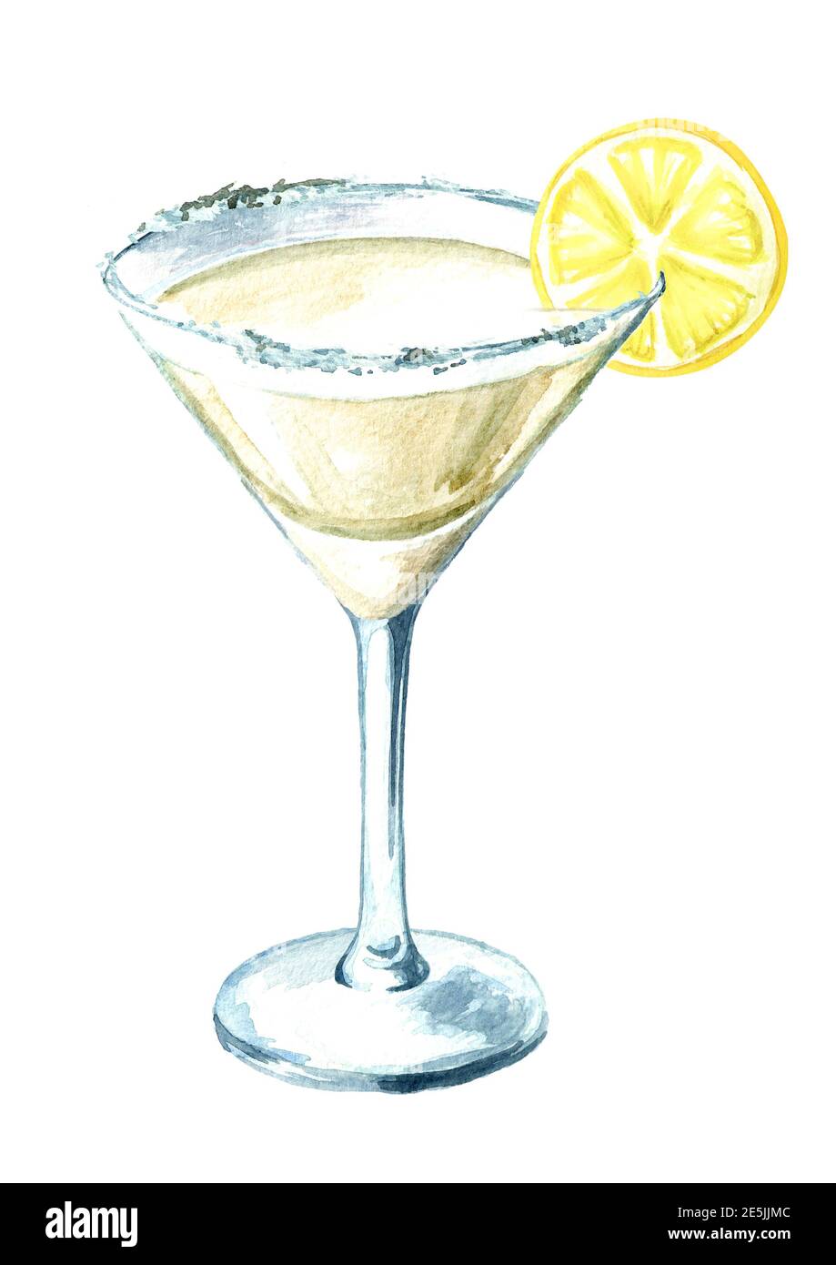 Ofensa civilización Regresa Copa de cóctel Martini con loncha de limón. Ilustración de acuarela  dibujada a mano aislada sobre fondo blanco Fotografía de stock - Alamy