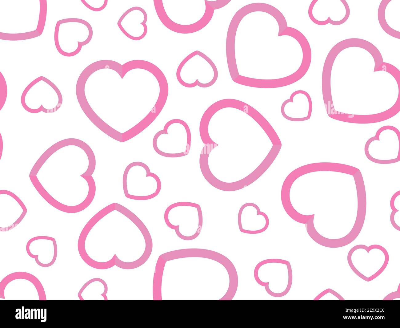 Diseño de corazones sin costuras para el día de San Valentín. Corazones sobre un fondo blanco. Para en papel, materiales publicitarios y tela. Imagen vectorial Imagen Vector de stock - Alamy