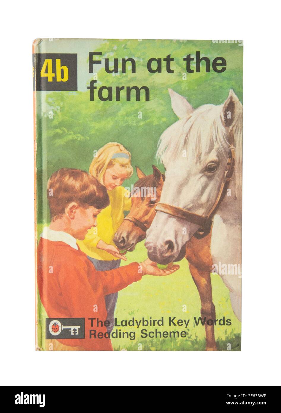 The Ladybird palabras clave libro 'Diversión en la granja', Surrey, Inglaterra, Reino Unido Foto de stock