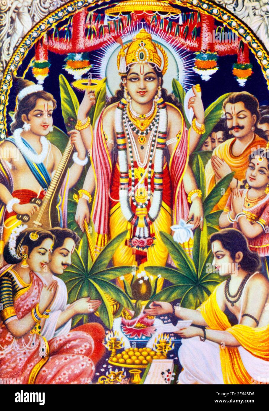 Vishnu - Vishnu Puja Dios hindú que conserva y mantiene La vida Fotografía  de stock - Alamy