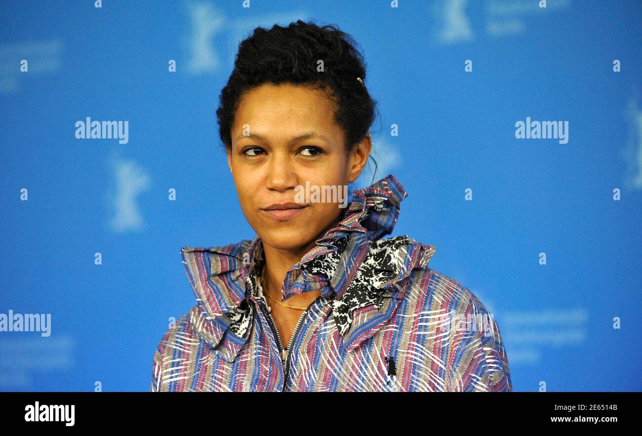 Actress Anisia Uzeyman attends a photocall to promote the movie "Aujourd'hui - Tey" at the 62nd Berlinale International Film Festival in Berlin February 10, 2012. REUTERS/Morris Mac Matzen (GERMANY - Tags: ENTERTAINMENT) Foto de stock