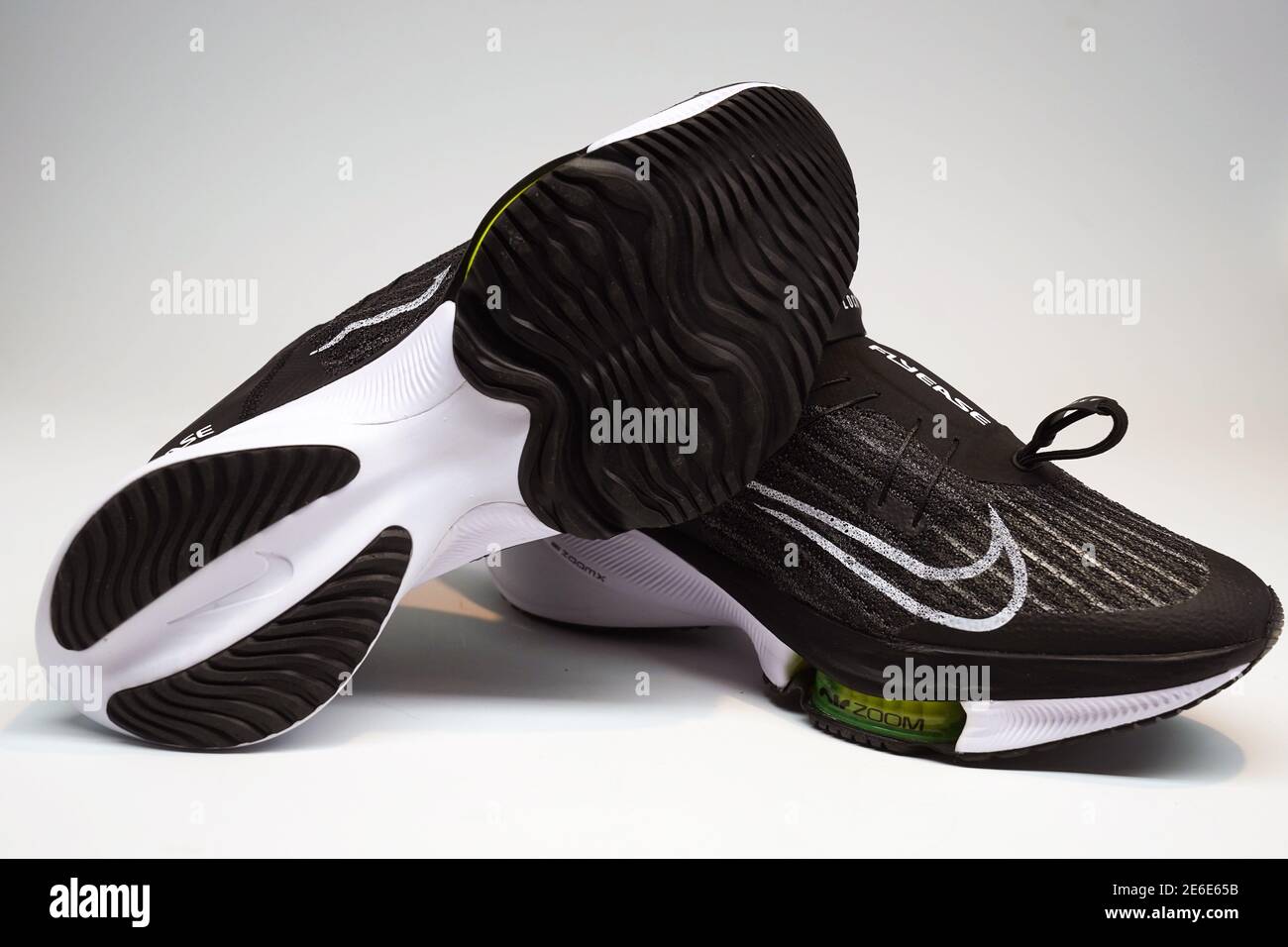 público Nadie apaciguar Vista detallada de las zapatillas de running Nike Air Zoom Tempo NEXT%  FlyEase el jueves, 28 de enero de 2021.(Kirby Lee via AP Fotografía de  stock - Alamy