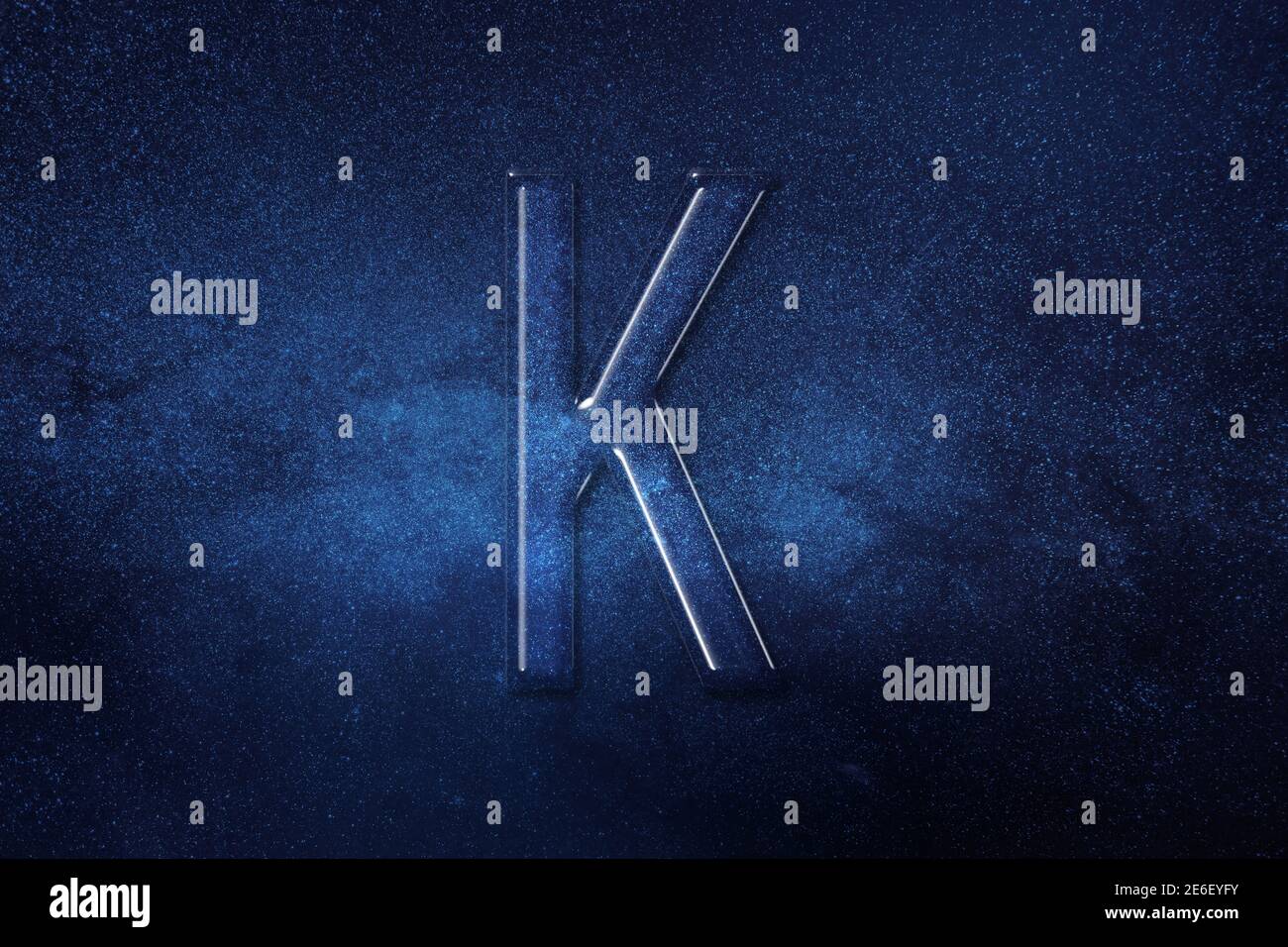 Signo kappa. Letra kappa, símbolo del alfabeto griego, fondo del espacio  Fotografía de stock - Alamy