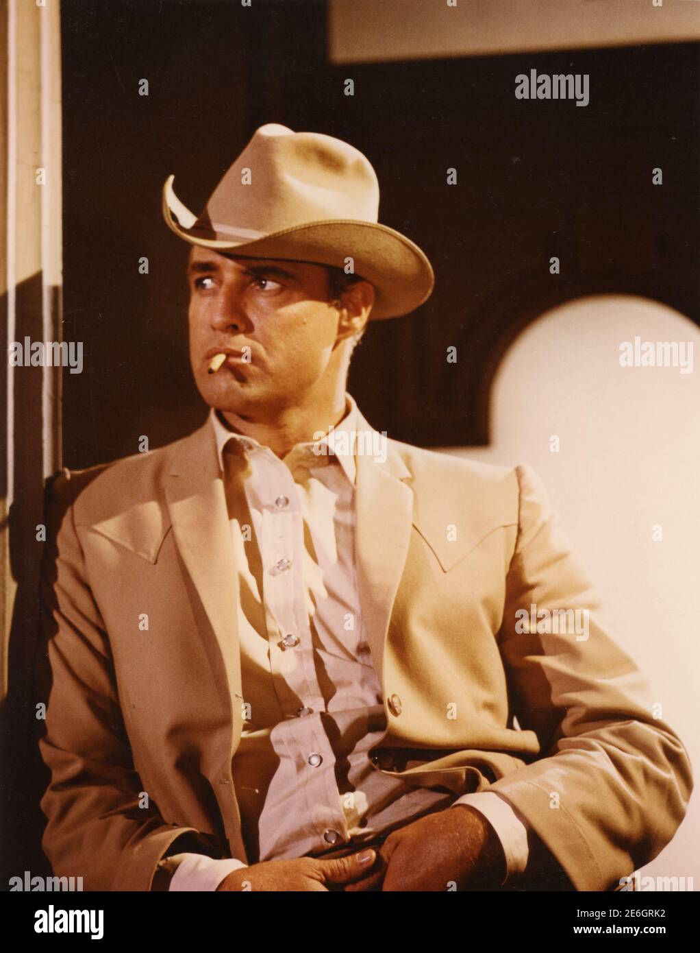 Actor y director de cine estadounidense Marlon Brando, EE.UU. 1980 Foto de stock