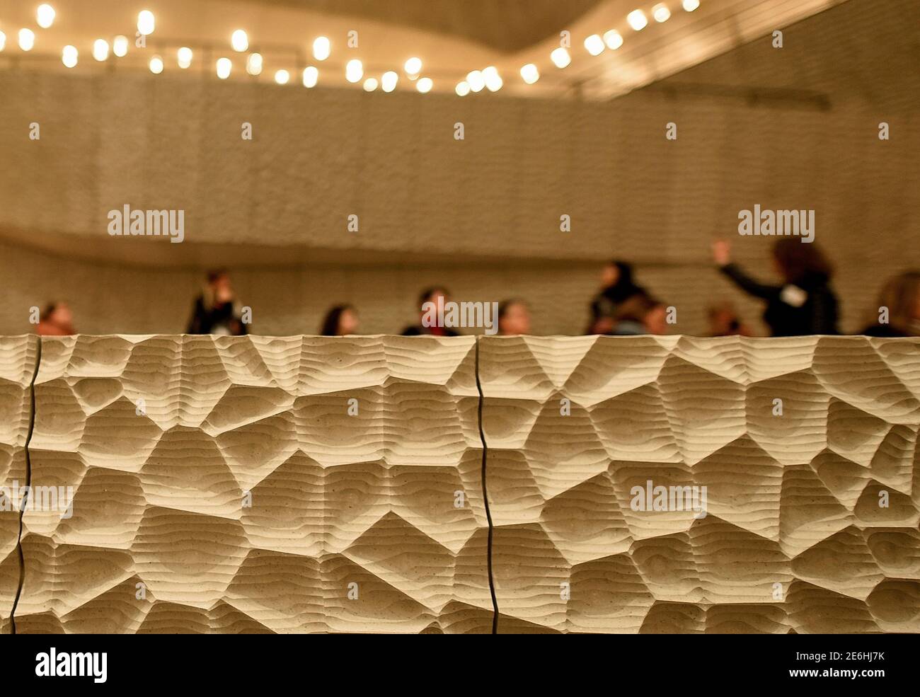 A special wall design for optimal acoustics is seen in the "Great Concert Hall" of the