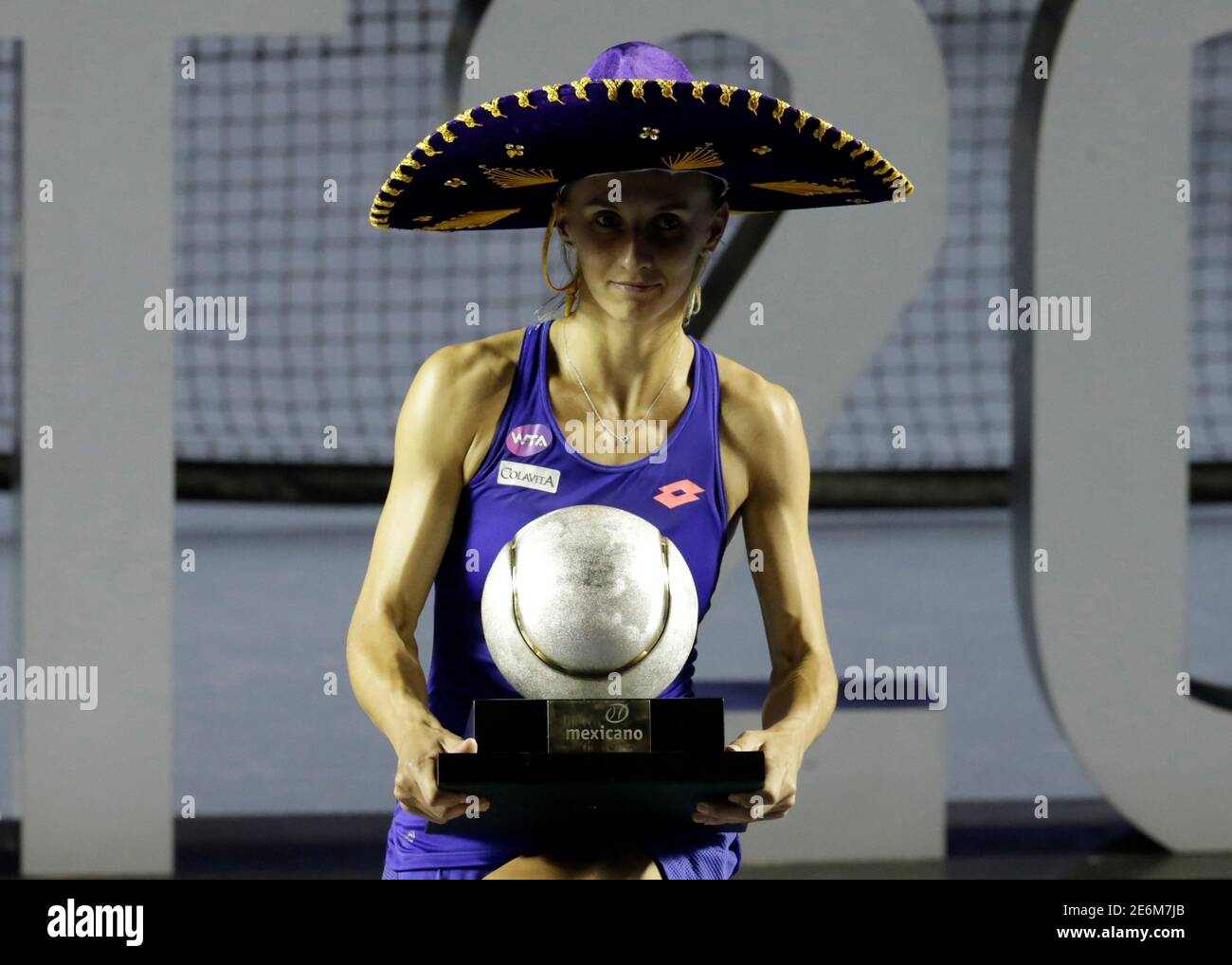 Tenis - Abierto de México - Femenina Singles - final - Acapulco, México-  04/03/17. Lesia Tsuvenko, de Ucrania,