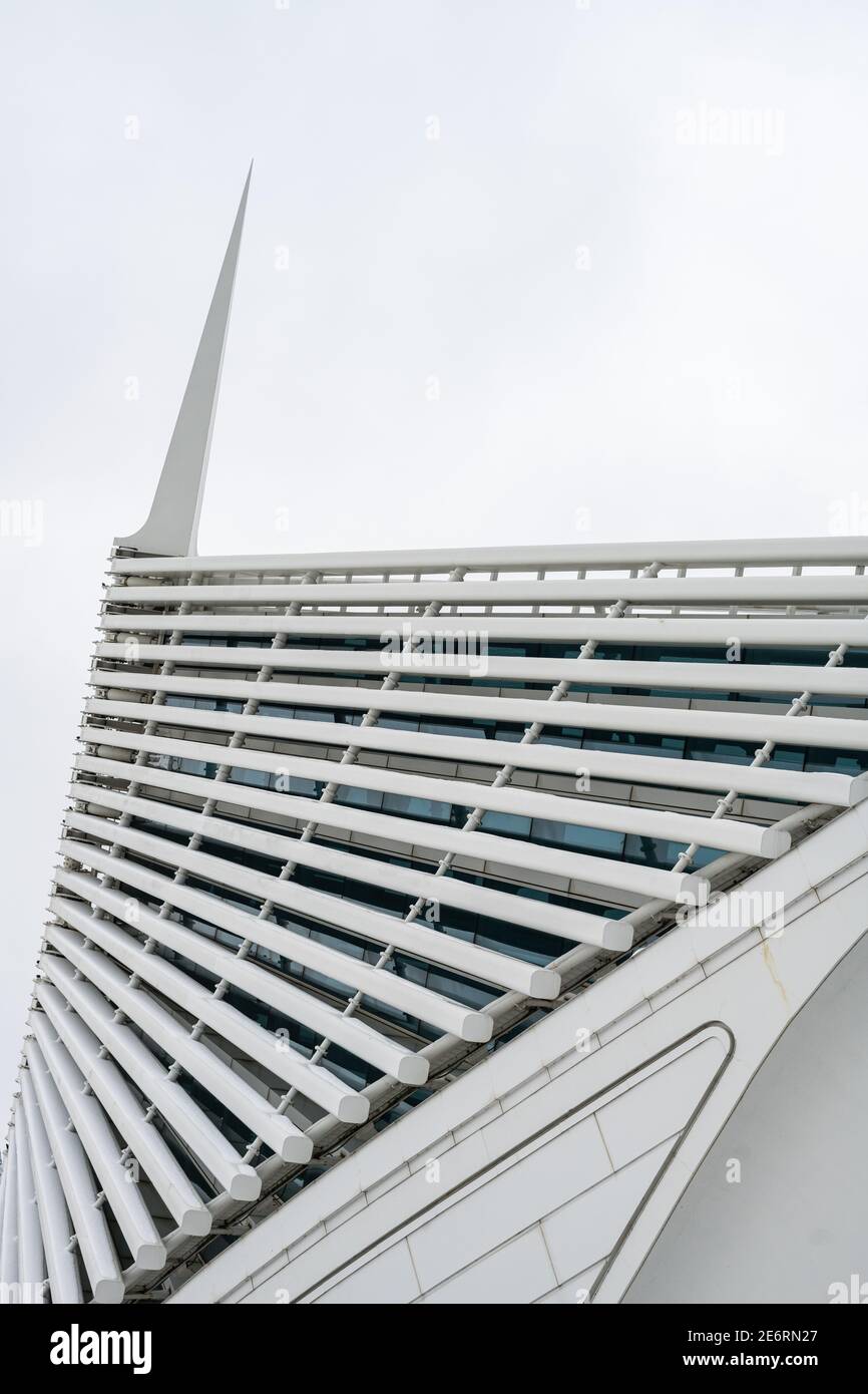 Museo de Arte de Milwaukee diseñado por Santiago Calatrava Foto de stock