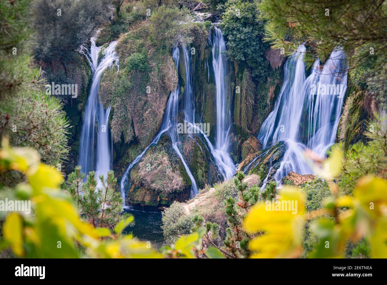 Kravice Waterfalls, Bosnia y Herzegovina, Europa. Viaje de verano. Foto de stock