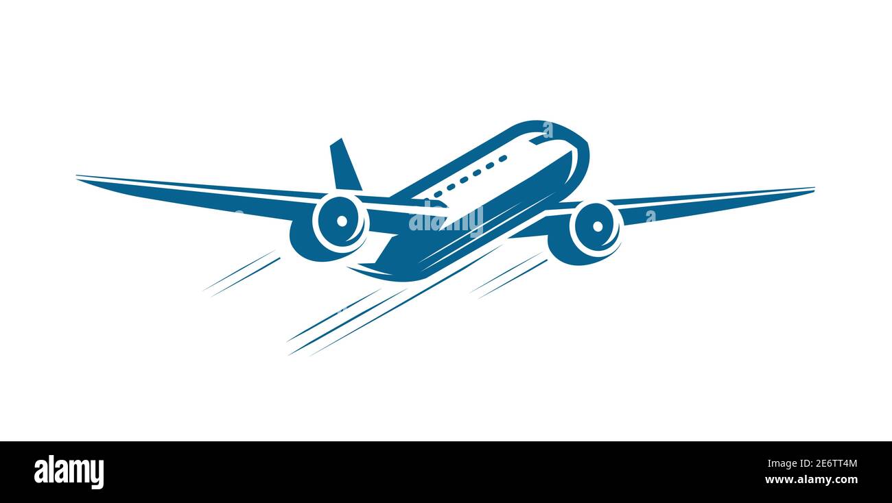 Símbolo de vuelo de avión. Línea aérea, icono de viaje ilustración