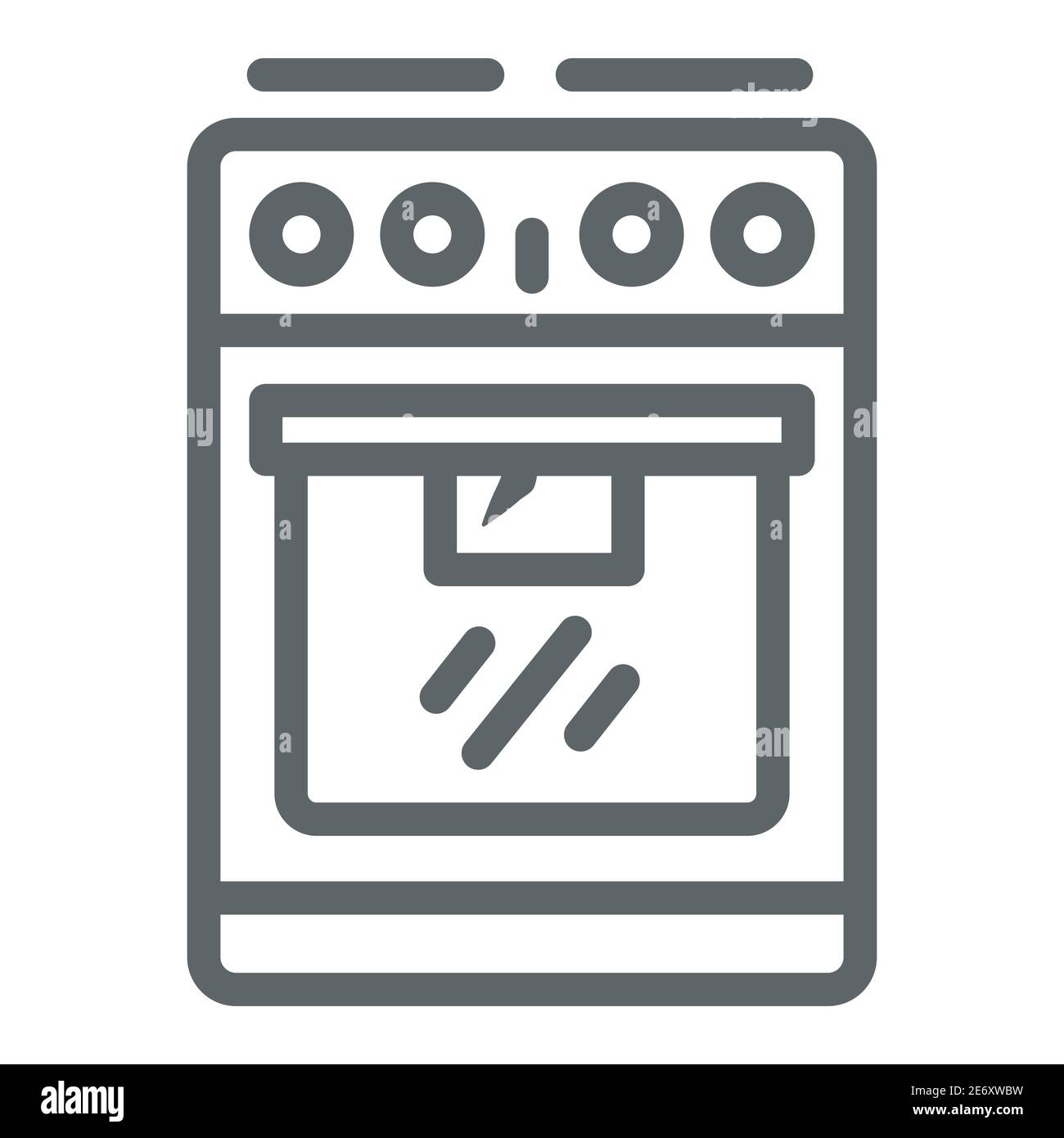 Icono de línea de horno eléctrico, concepto de equipo de cocina, signo de  horno sobre fondo blanco, icono de horno en estilo de contorno para el  concepto móvil y diseño web Imagen