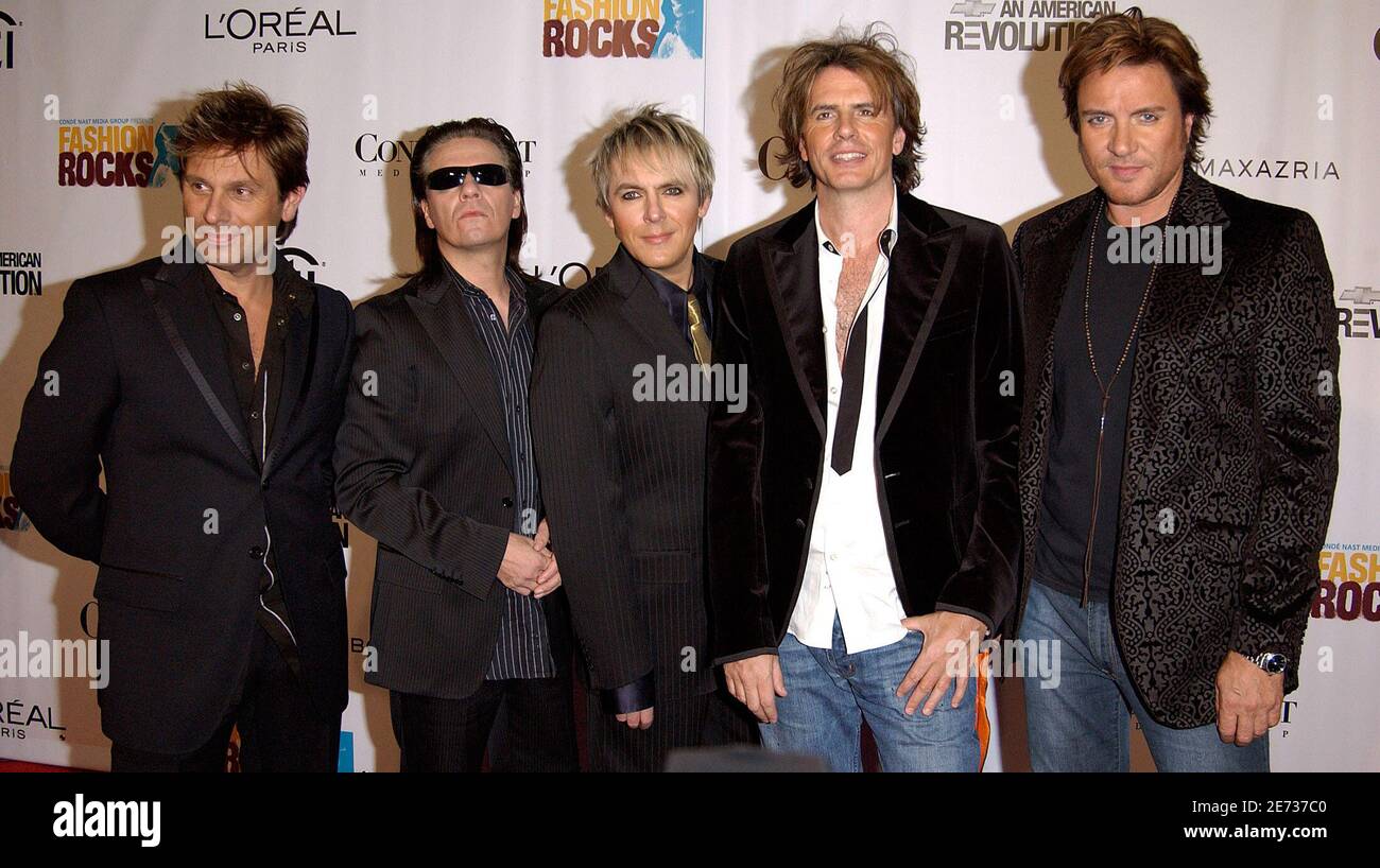 1980's rock sensation Duran Duran arrives at the second annual Fashion  Rocks concert at Radio City Music Hall in New York September 8, 2005.  REUTERS/ Chip East CME/TC Fotografía de stock - Alamy