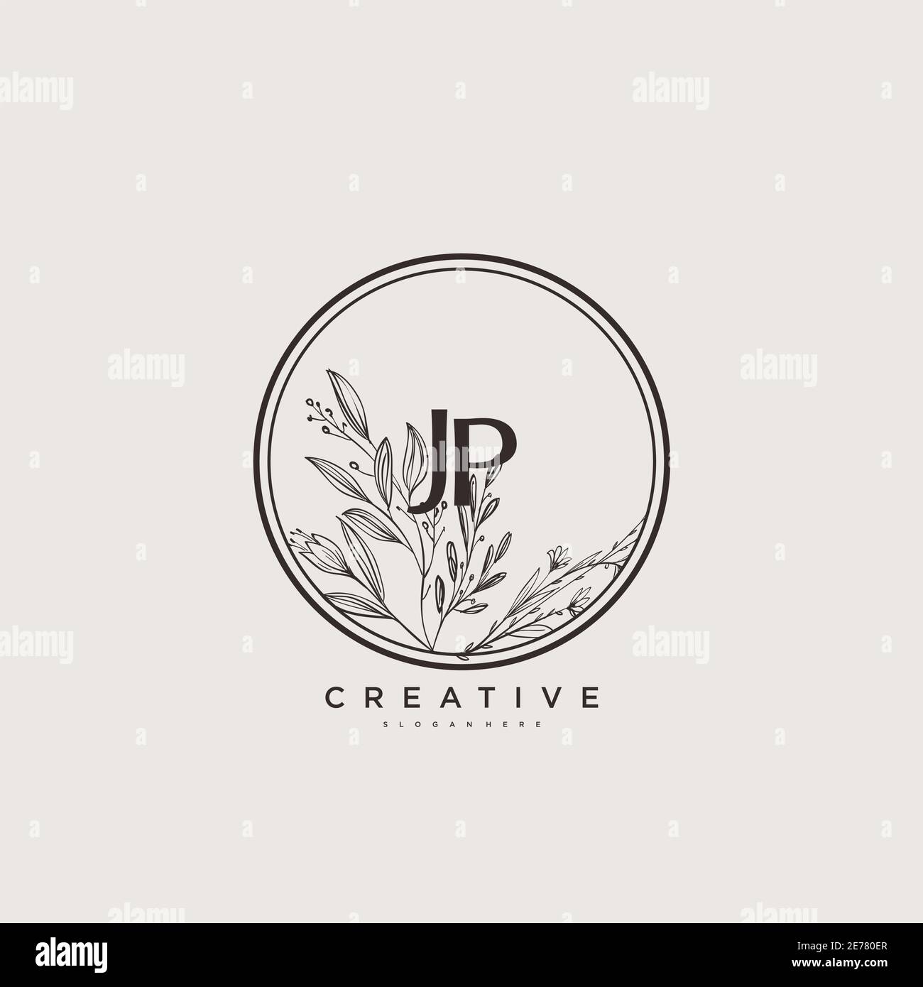 JP Beauty vector logo inicial arte, letra logo de la firma inicial, boda,  moda, joyería, boutique, floral y botánico con temperatura creativa Imagen  Vector de stock - Alamy