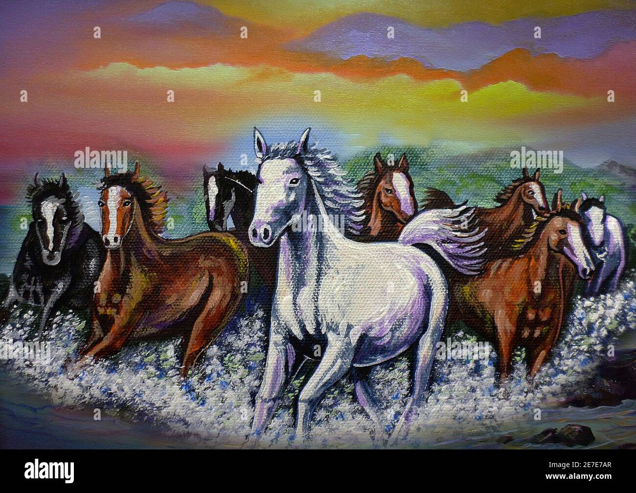 Pintura caballo corriendo fotografías e imágenes de alta resolución - Alamy