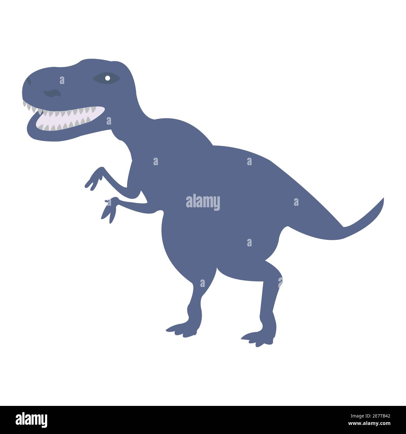 Un dinosaurio azul con un vector de dientes blancos afilados Imagen Vector  de stock - Alamy