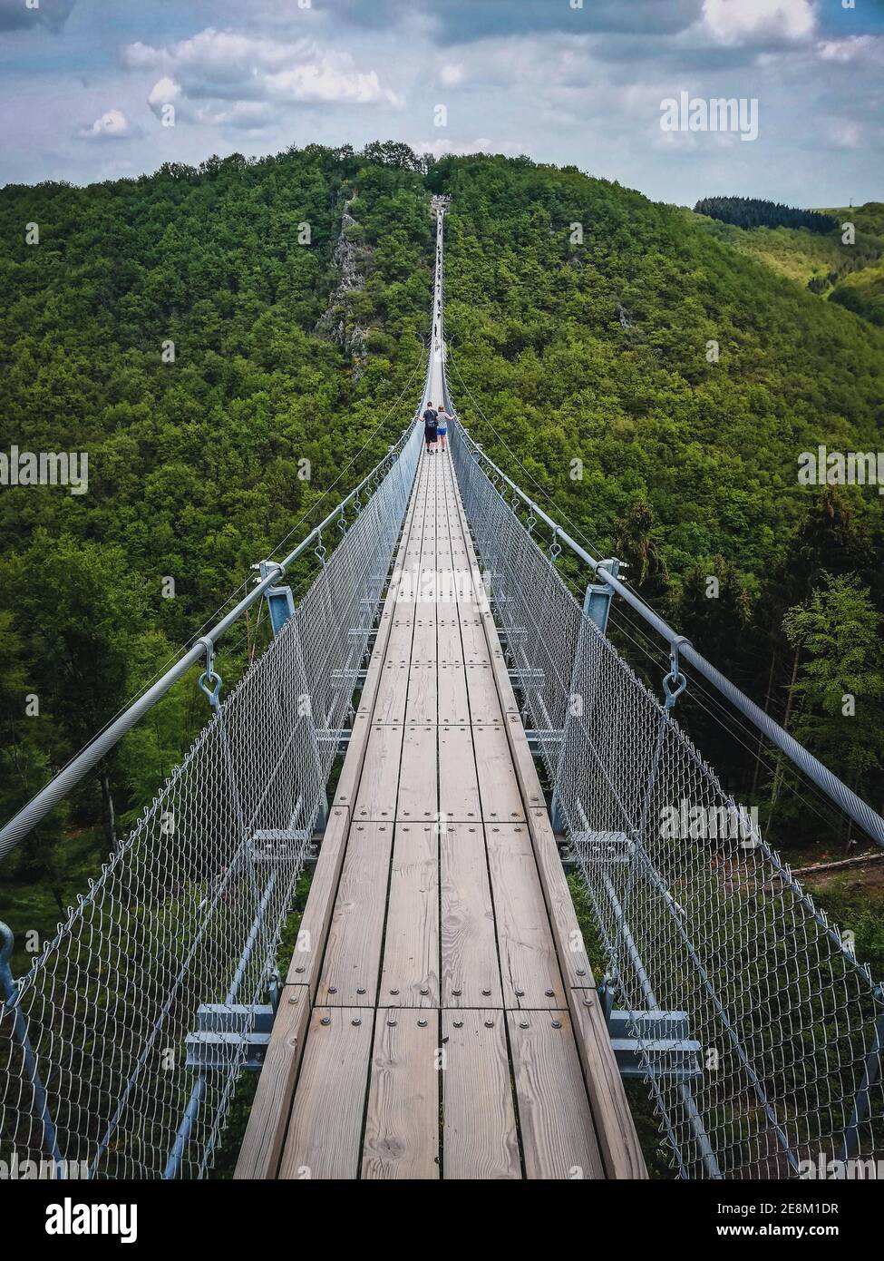 Puente colgante Geierlay en la Sierra de Hunsrück. Es el segundo puente