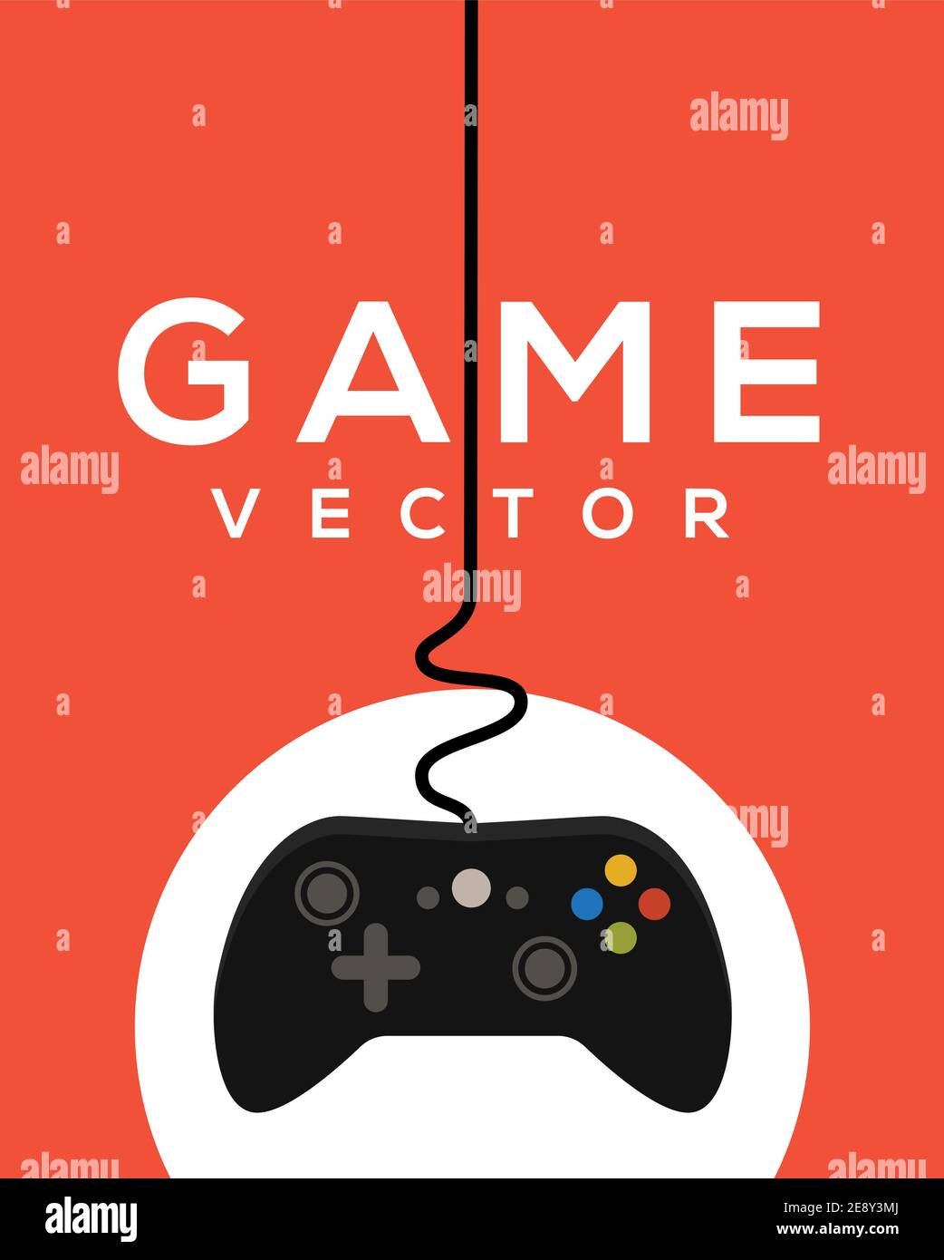 Cartel con el logotipo del videojuego, joystick de control, diseño de PS4  de videojuegos de Controller Imagen Vector de stock - Alamy