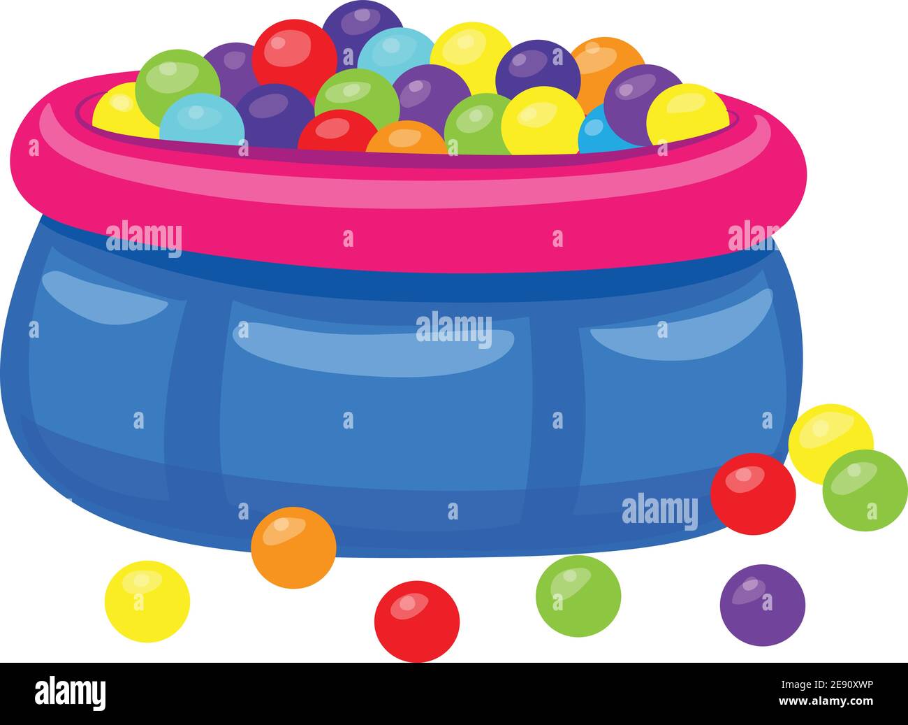 Icono de piscina de pelotas para niños, estilo de dibujos animados Imagen  Vector de stock - Alamy