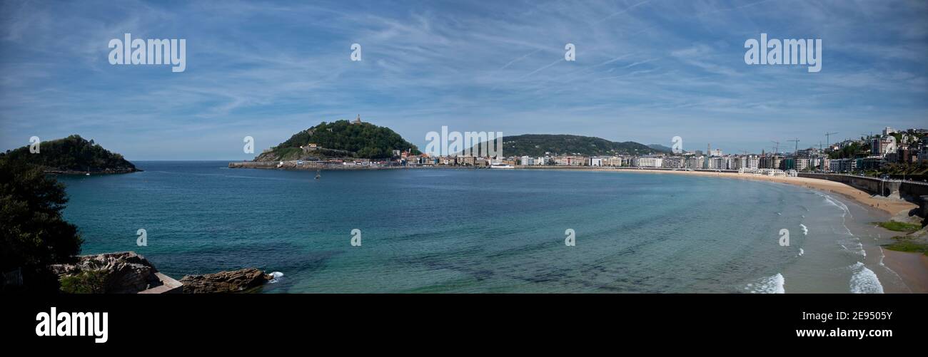 Playa de la Concha, España Foto de stock