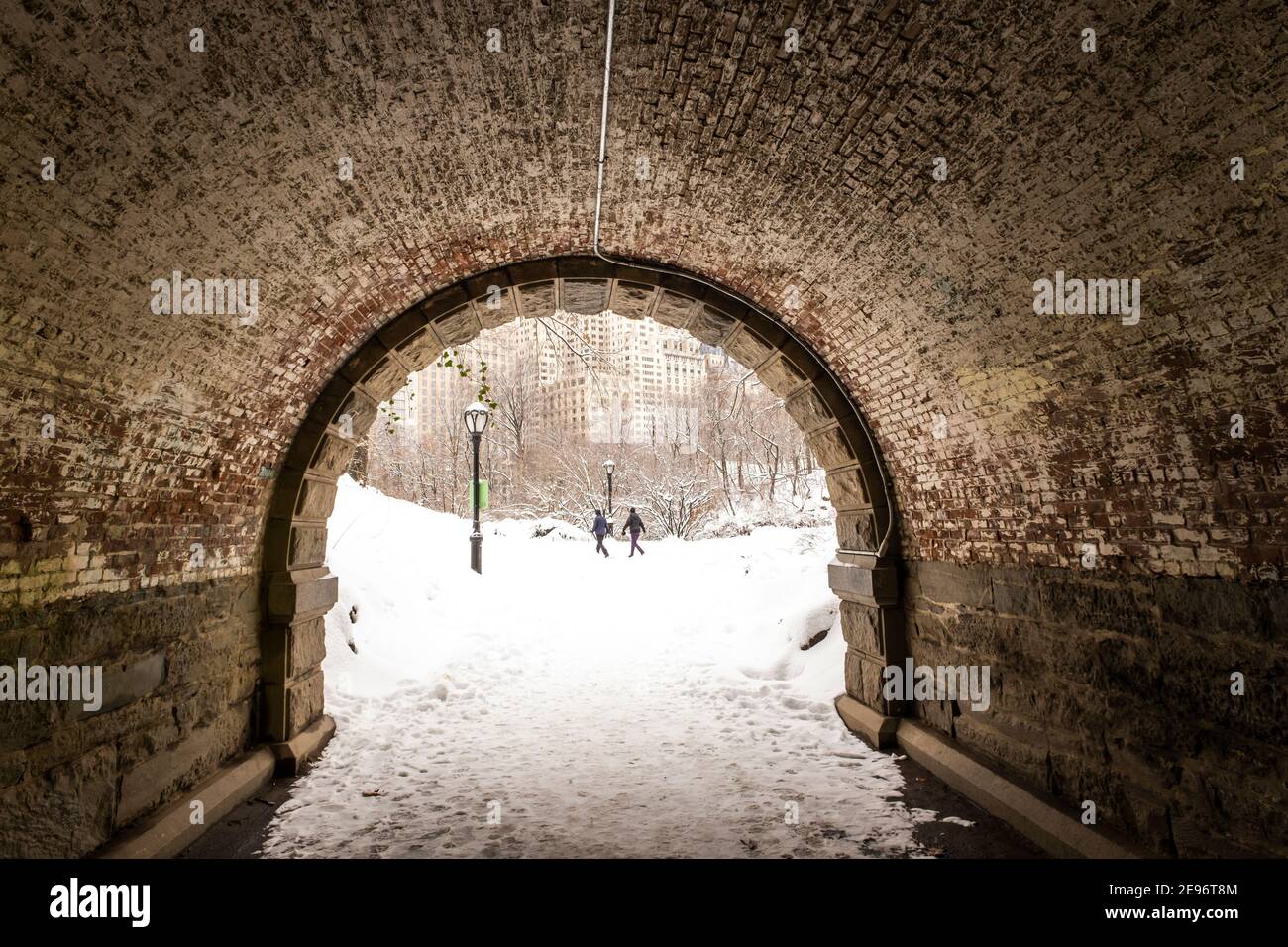 Nieve en Central Park Foto de stock